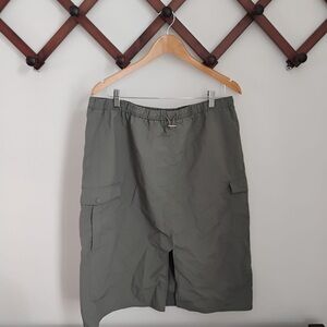 Reitmans Sage Grey Green Drawstring skirt Nylon women’s size XL